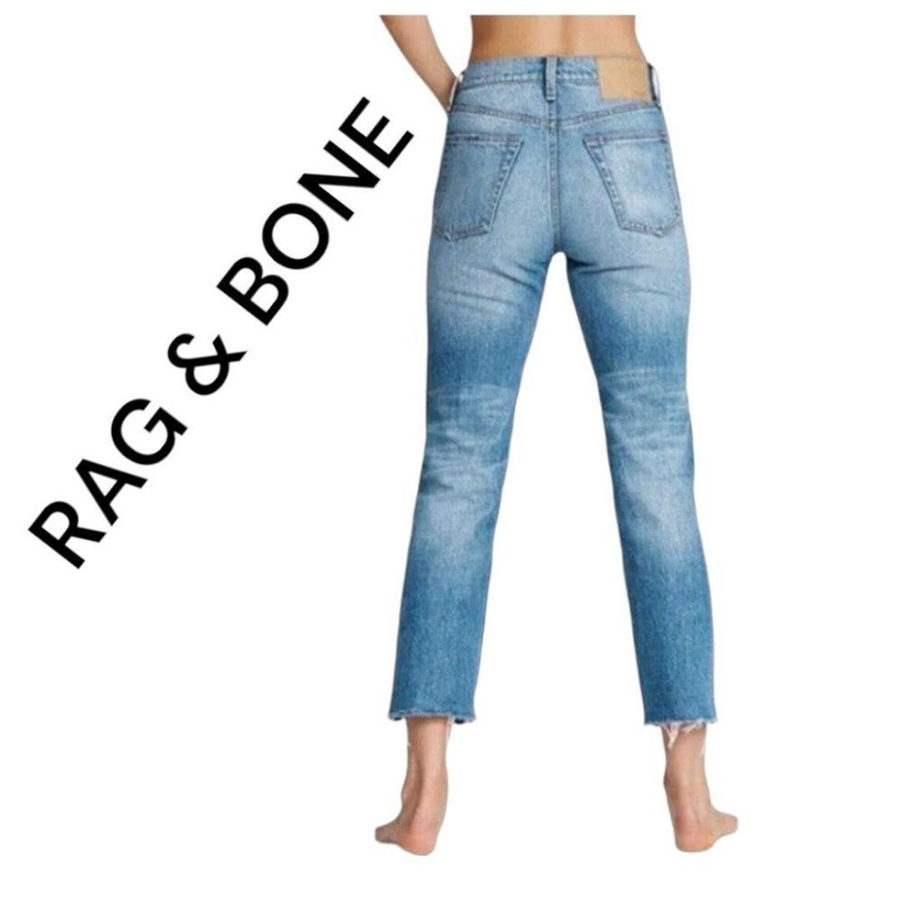 Rag & Bone $255 Maya 26 Button Fly High Rise Ankle Slim Jeans In Aquarius